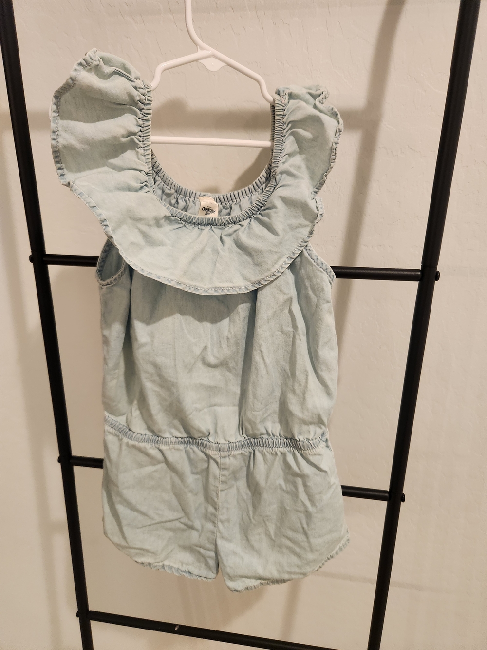 OshKosh B'gosh Light Blue Ruffle Romper